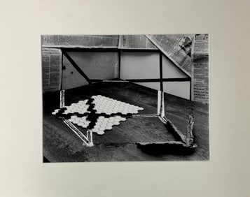 Vintage Still Life With Necker Cube Photograph