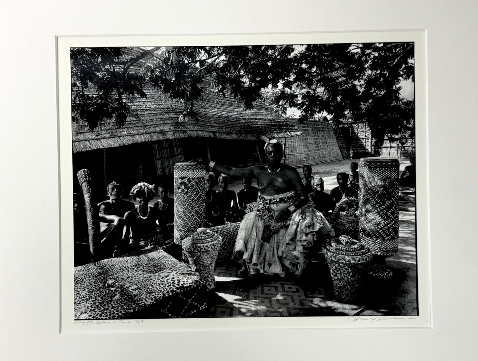Vintage Photo Of The King Of The Bakubas From The Congo 1958 By Arnold Newman: Vintage Photo Of The King Of The Bakubas From The Congo 1958 By Arnold Newman13inx11in