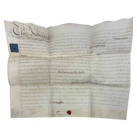 1817 British Indenture From Richard Meredith to John Russell Royal Stamp and Wax