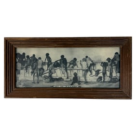 Vintage Print of The Last One In Is Black Americana