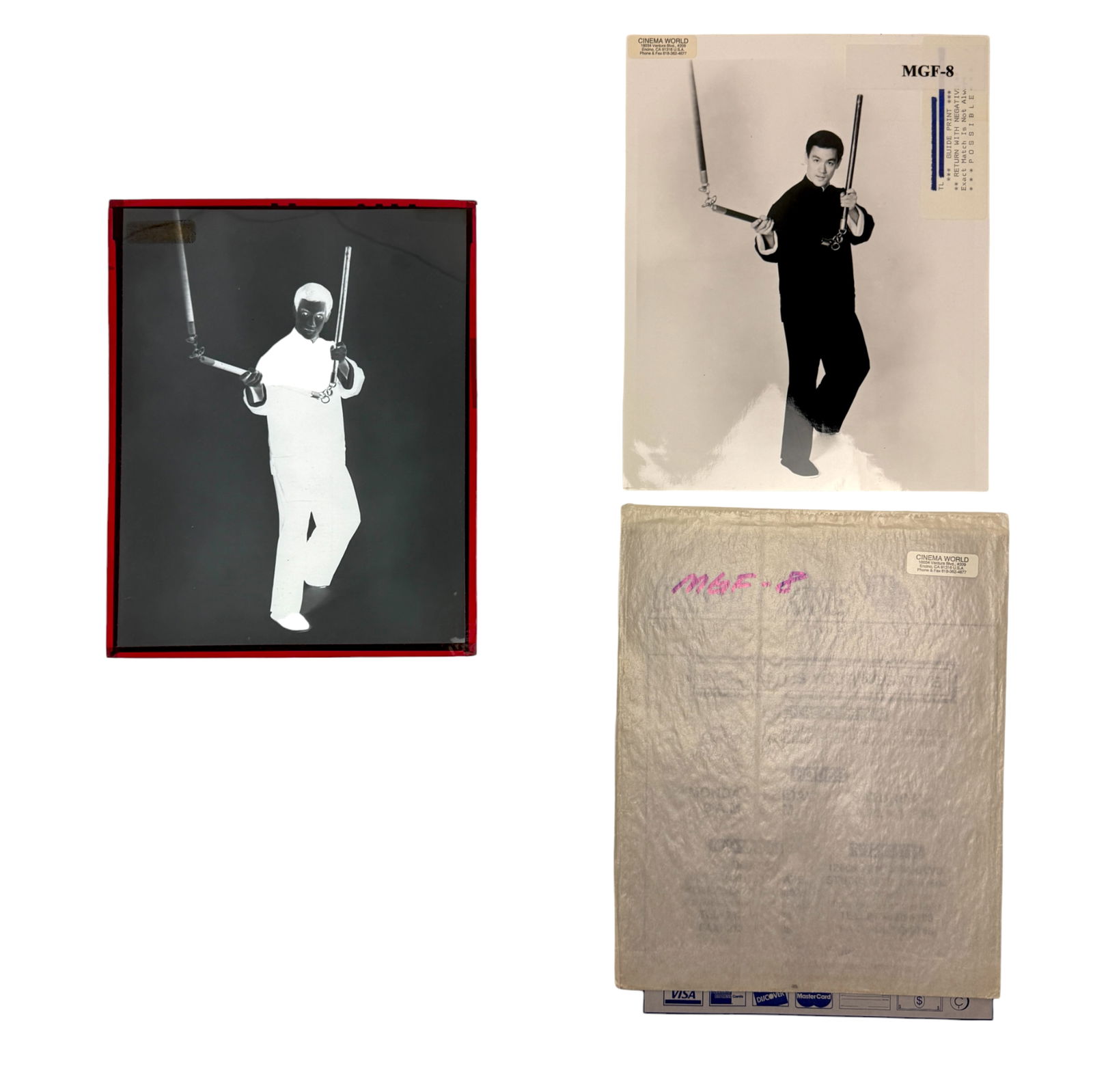 Vintage Bruce Lee Guide Print Photograph & Negative Photo From Cinema World Corp. 8inx10in (1 of 3)