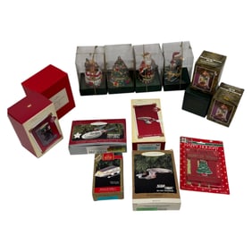 Vintage Halmark Christmas Ornaments With Star Trek And Santa Ornaments