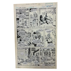 Original Comic Book Storyboard Hero Alliance Ink on Board