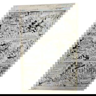 Original Comic Book Storyboard Hero Alliance Ink on Board : Original Comic Book Storyboard Hero Alliance Ink on Board 11" x 17"