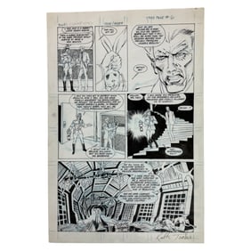 Original Comic Book Storyboard Ink on Board Signed Keith Tucher