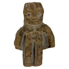 AntiquePre Columbian Stone Carved Figure-Primitive Humanoid Effigy