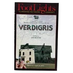Vintage Autographed Verdigris Program-Signed By Jim Beaver (2015 Revival)