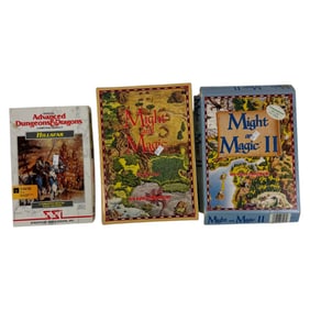 Vintage PC Game Lot- Might And Magic #1 And 2 + Advanced Dungeons & Dragons:Hillsfar (Commodore 64)