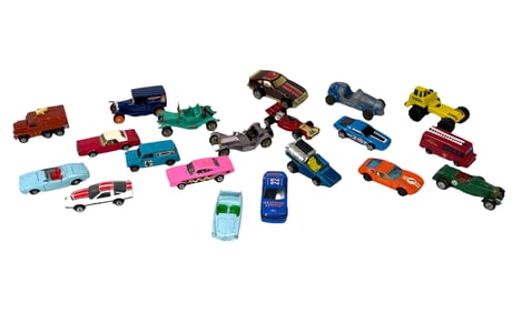 Vintage Assorted Metal Toy Car Collection Lot