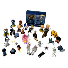 Vintage Assorted DC & Marvel Mini Figures And Toys