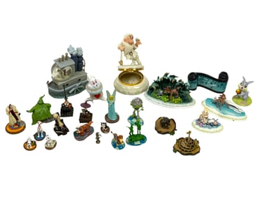Vintage Mixed Lot Of Disney Porcelain & Resin Sclptu+B261res
