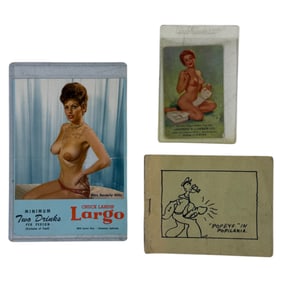 VIntage Burlesque Promotional Advertisement Pin Up Cards