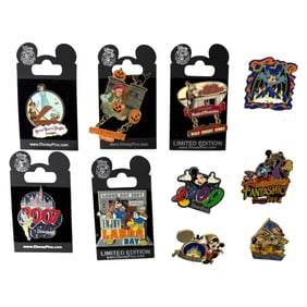 Vintage Disney Pins Collection Lot of 10