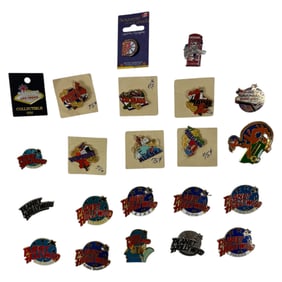 Vintage Planet Hollywood and Mixed Pins Collection Lot of 22