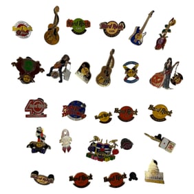Vintage Hard Rock Cafe Pins Collection Lot of 26
