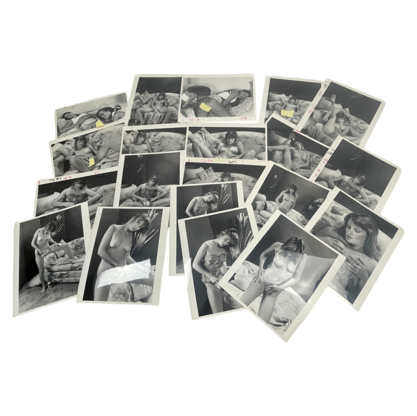 Vintage Erotic Nude Bondage ADULT Photo Collection Movie & Magazine: This rare collection features originalproduction photographs from vintage bondage-themed erotic films and magazines. The lot includes candid and posed scenes from photo shoots, showcasing models in st