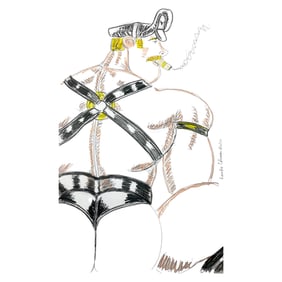 Randy Coleman Signed Gay Male Interest Original Drawing Illustration Art