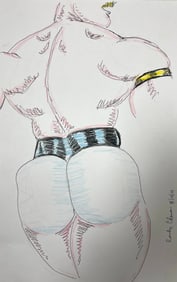 Randy Coleman Signed Gay Male Interest Original Drawing Illustration Art