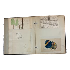 Antique 1910-1920s Scrapbook William Rhodes Myman Ephemora