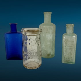 Vintage Glass Apothecary Bottles