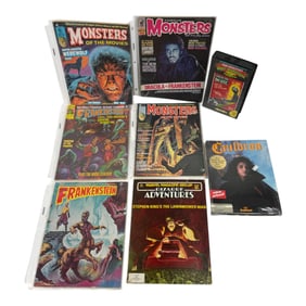 Vintage Horror Lot Sexy Shockers VHS Cauldrons PC Game, And Famous Monsters Horrors Magazine