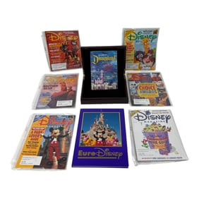 Vintage Disney Lot With Mint 1955 The Story Of Disneyland And Magazines