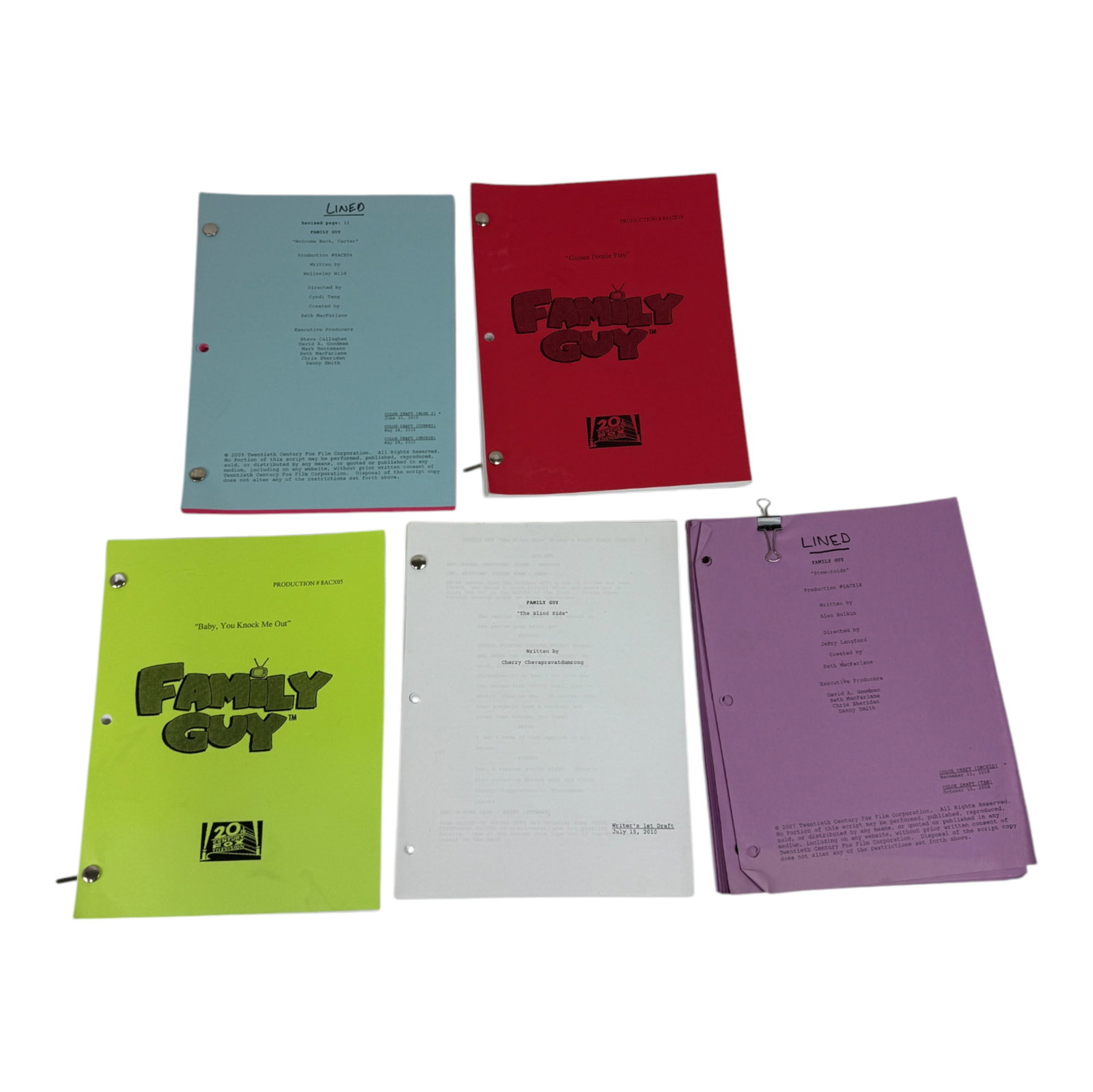 Vintage Family Guy Scripts And Lined Drafts: Vintage Family Guy Scripts And Lined Drafts