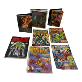 Vintage Marvel Hardcover Graphic Novels With Signed Wild Cats Covert Action Teams & M.A.R.V.E.L.S