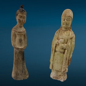 Antique Budha Hand Carved Figurine Sculptures