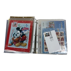 Vintage Disney Postage Stamp Collection Binder