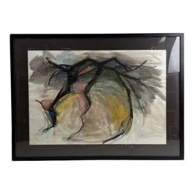 Vintage Abstract Oil Painting By K. Fio Signed And Dated