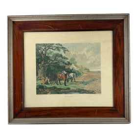 Vintage Spring Engraving By D. Wolstenholiner, Painted By J. Deariman