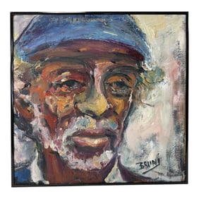 Vintage Signed Bruni Sablan Painting On Canvas