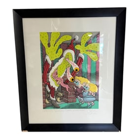 Vintage Rare Gahan Wilson Whoops, Sorry, Wrong Planet Serigraph #123 of 125