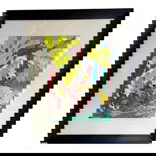 Vintage Rare Gahan Wilson Whoops, Sorry, Wrong Planet Serigraph #123 of 125: Vintage Rare Gahan Wilson Whoops, Sorry, Wrong Planet Serigraph #123 of 125 18.5 in x 22 in