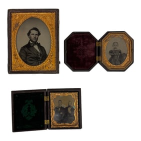 Antique Photo Lot Of Ambrotype Photos From 1850-1860s