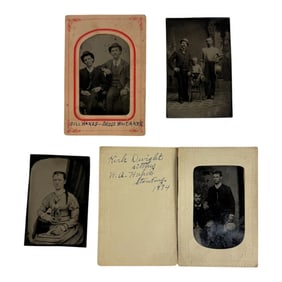 Antique Photo Lot Of Tintype Photos From 1860-1870s