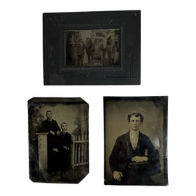 Antique Photo Lot Of Tintype Photos From 1860-1870s