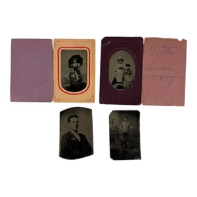 Antique Photo Lot Of Tintype Photos From 1860-1870s