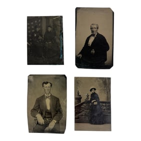 Antique Photo Lot Of Tintype Photos From 1860-1870s