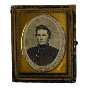 Antique Civil War Soldier Ambrotype Photo