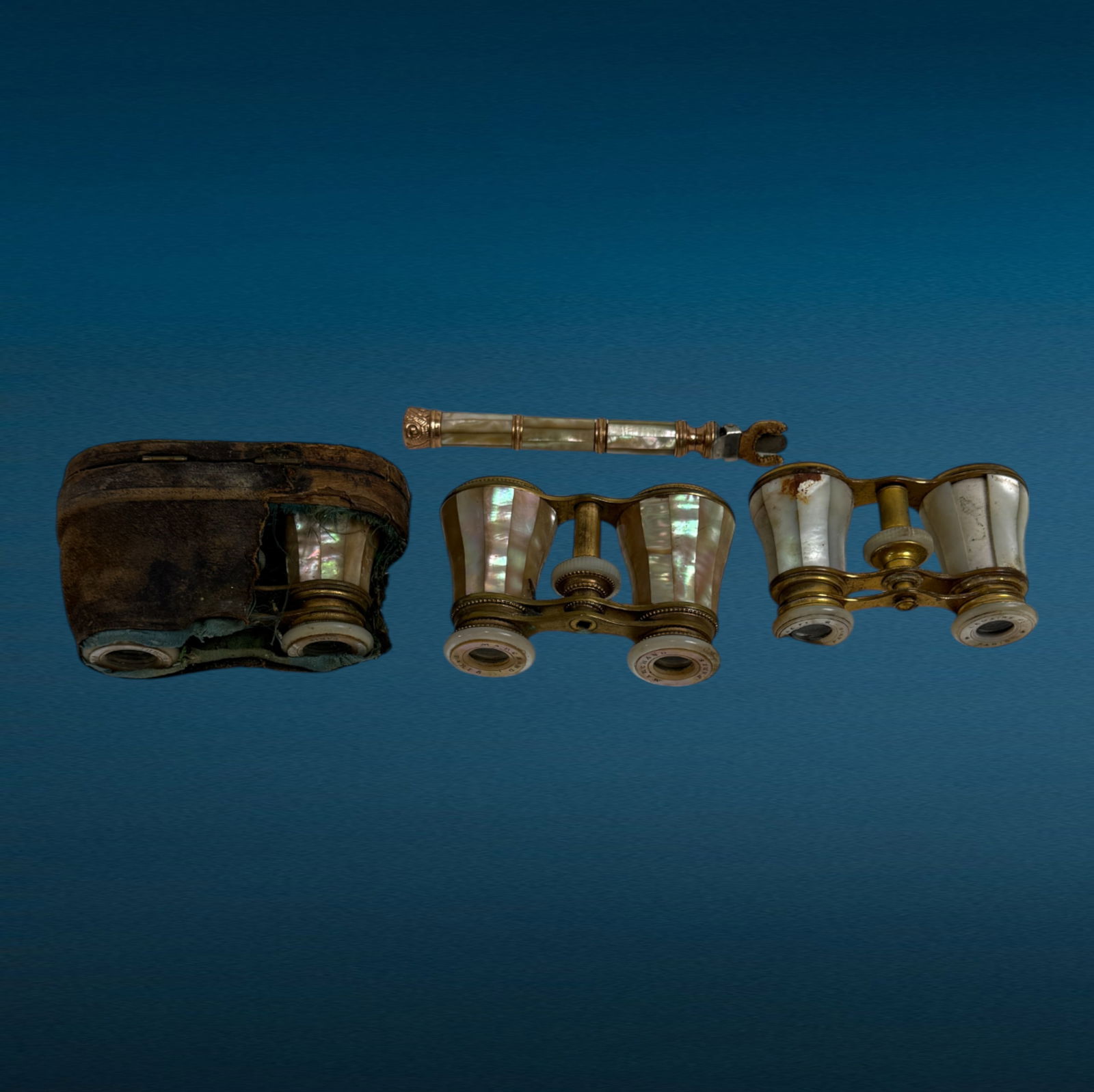 Antique Mother Of Pearl Lemaire Paris Opera Glasses Lot Of 3 (1 of 5)