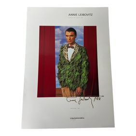 Vintage Annie Leibovitz Signed Exhibition Poster David Byrne 1986