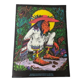 Origional Vintage Psychedelic Indian Poster Rick Griffin