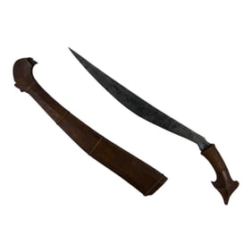 Antique 19th Century Visayas Philipine Garab Taalibon Sword Dagger From The Samar Or Leyte Islands