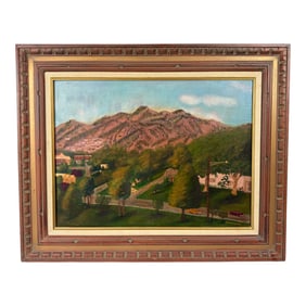 Vintage Flavia Maier Signed Painting On Canvas