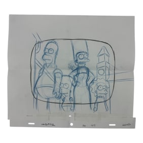 The Simpsons Original Hand Drawn Storyboard Animation Art