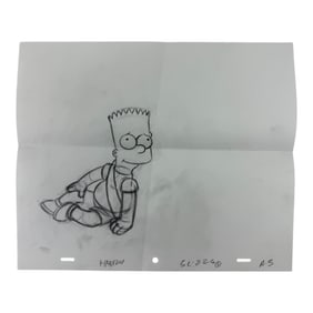 The Simpsons Original Hand Drawn Storyboard Animation Art