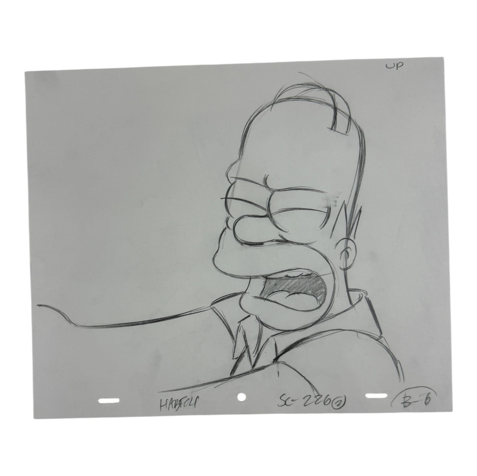 The Simpsons Original Hand Drawn Storyboard Animation Art: The Simpsons Original Hand Drawn Storyboard Animation Art. Size: 12 1/2" x 10".