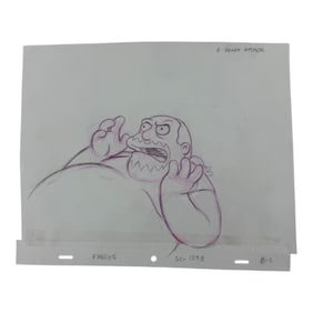 The Simpsons Original Hand Drawn Storyboard Animation Art